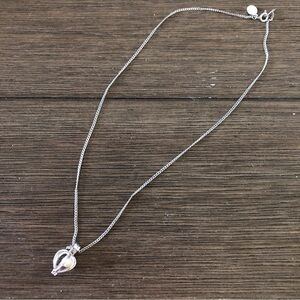 Pearl in heart cage necklace
